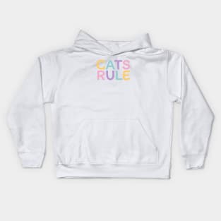 Cats Rule Colorful Kids Hoodie